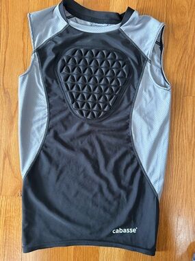 Youth Small Padded Chest Protector - Black and Gray